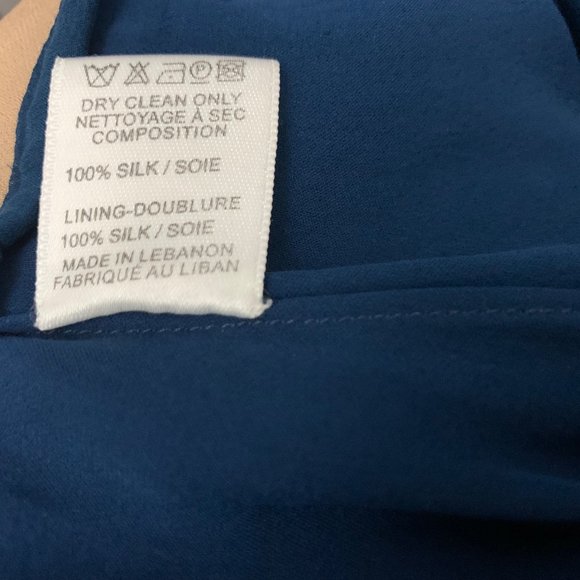 NWT Elie Saab Peacock Blue Sequin Beaded Long Sleeve Gown Dress, Sz 36 - Picture 14 of 14